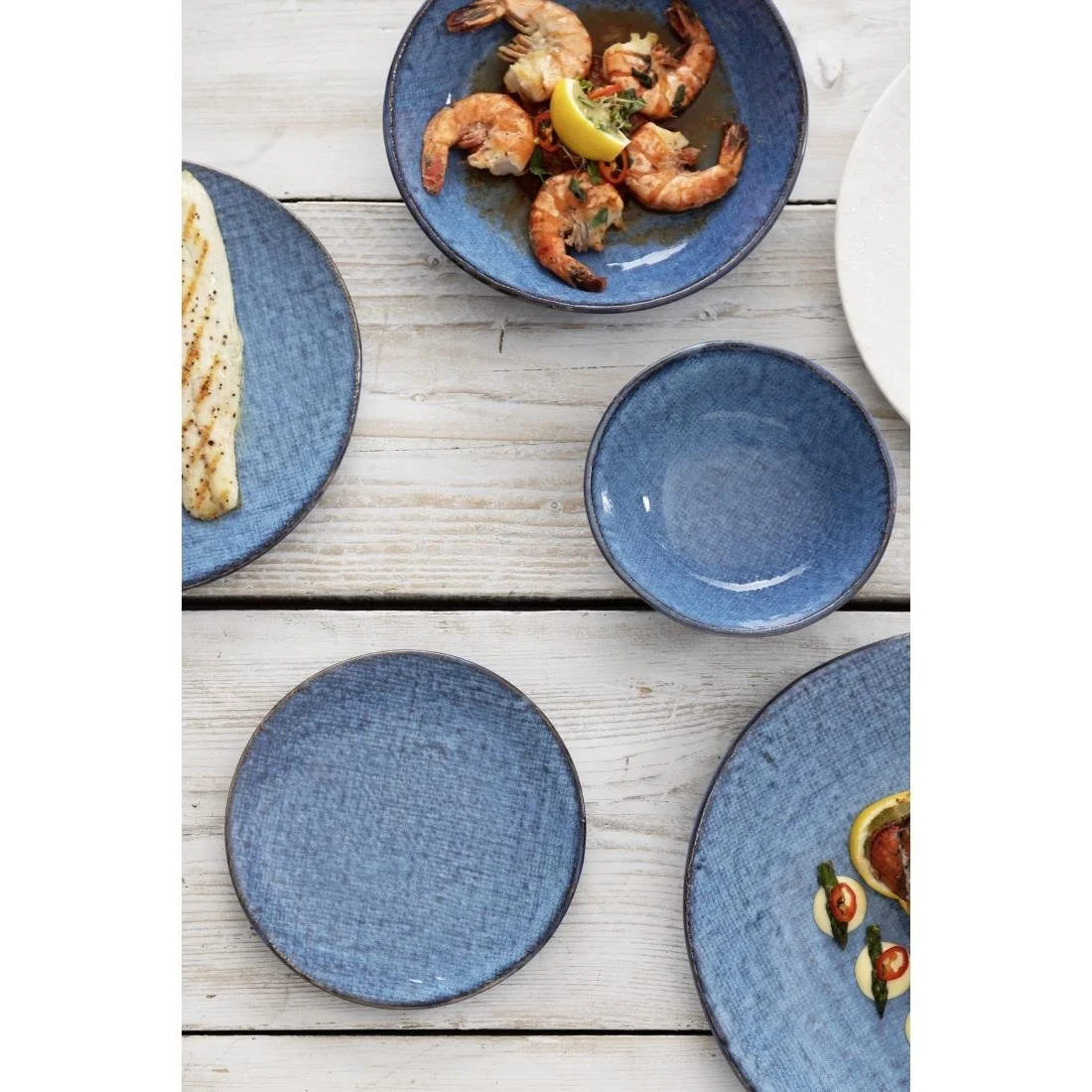 Olympia Denim Coupe Plates Blue 285mm (4 Pack) - Image 2
