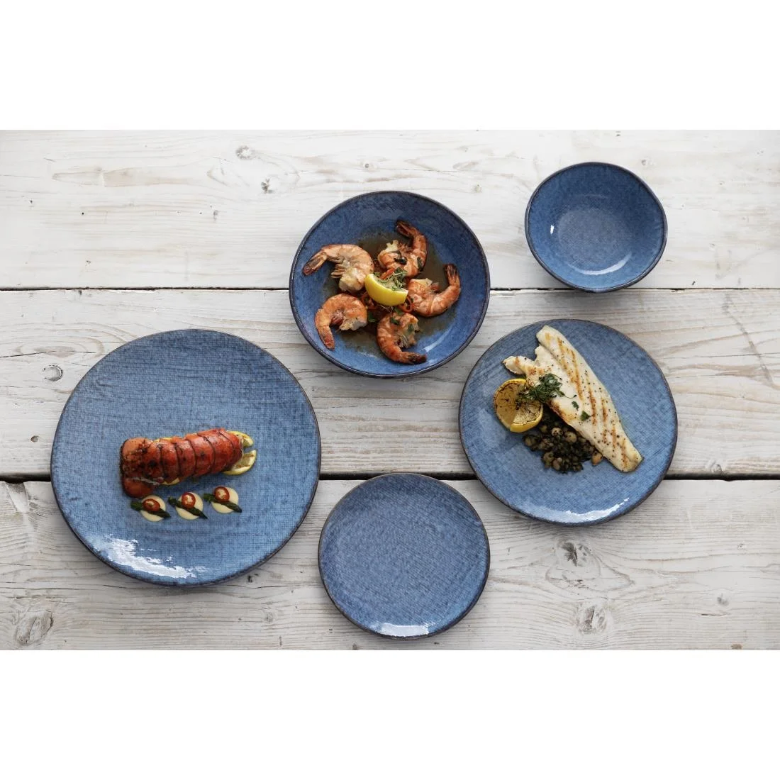 Olympia Denim Coupe Plates Blue 180mm (6 Pack) - Image 2