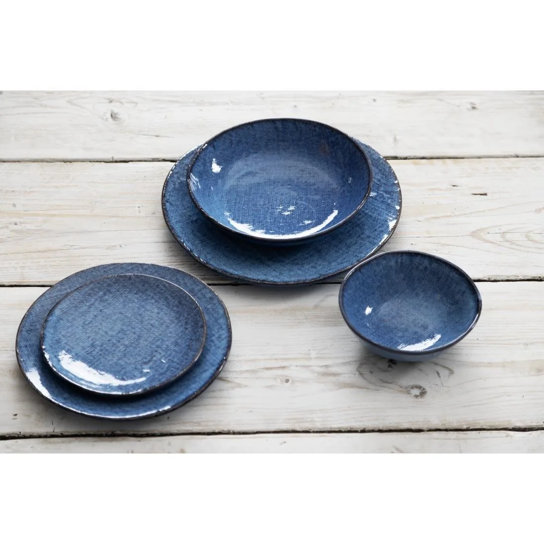 Olympia Denim Coupe Plates Blue 285mm (4 Pack) - Image 5
