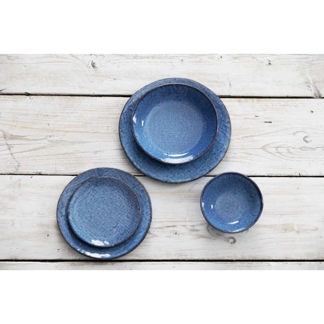 Olympia Denim Coupe Plates Blue 285mm (4 Pack) - Image 6