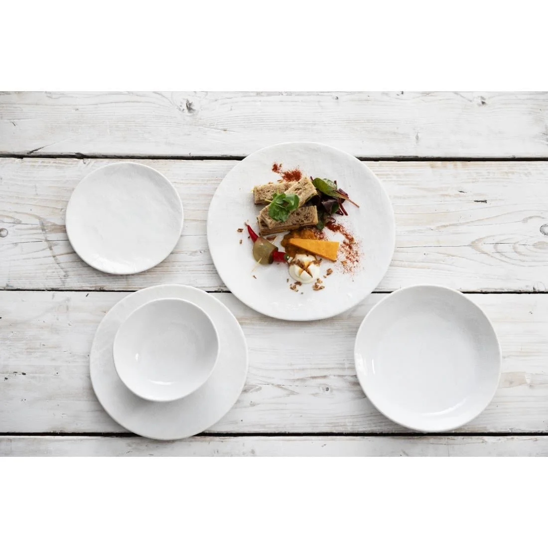 Olympia Denim Coupe Plates White 285mm (4 Pack) - Image 3