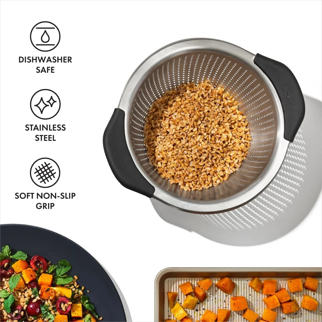OXO Steel Colander 2.8Ltr - Image 6