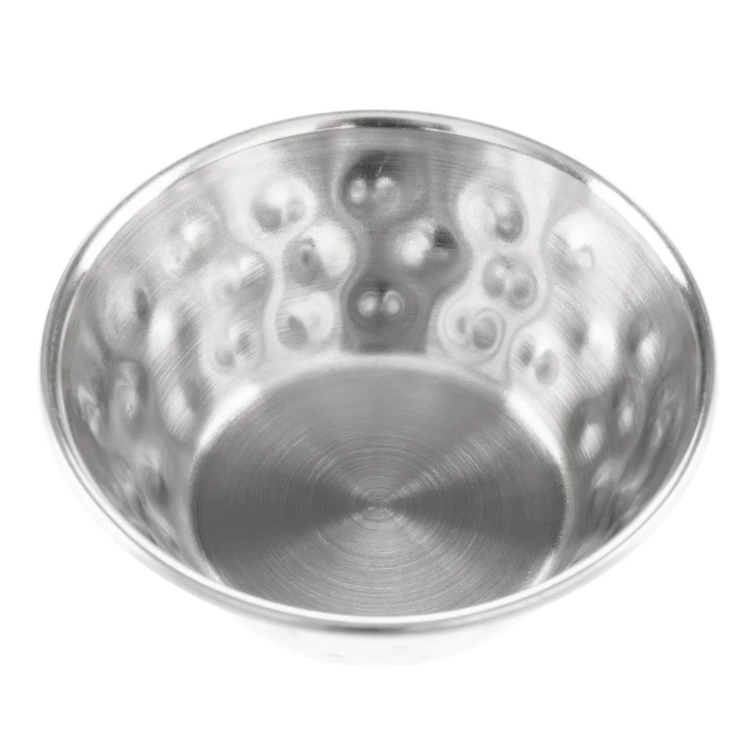 Olympia Hammered Stainless Steel Sauce Cups 45ml (12 Pack) - Image 2