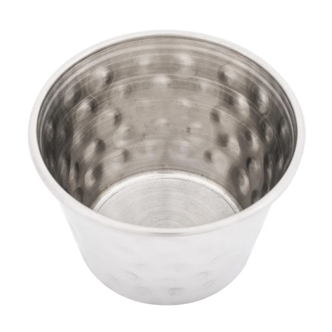 Olympia Hammered Stainless Steel Sauce Cups 70ml (12 Pack) - Image 3