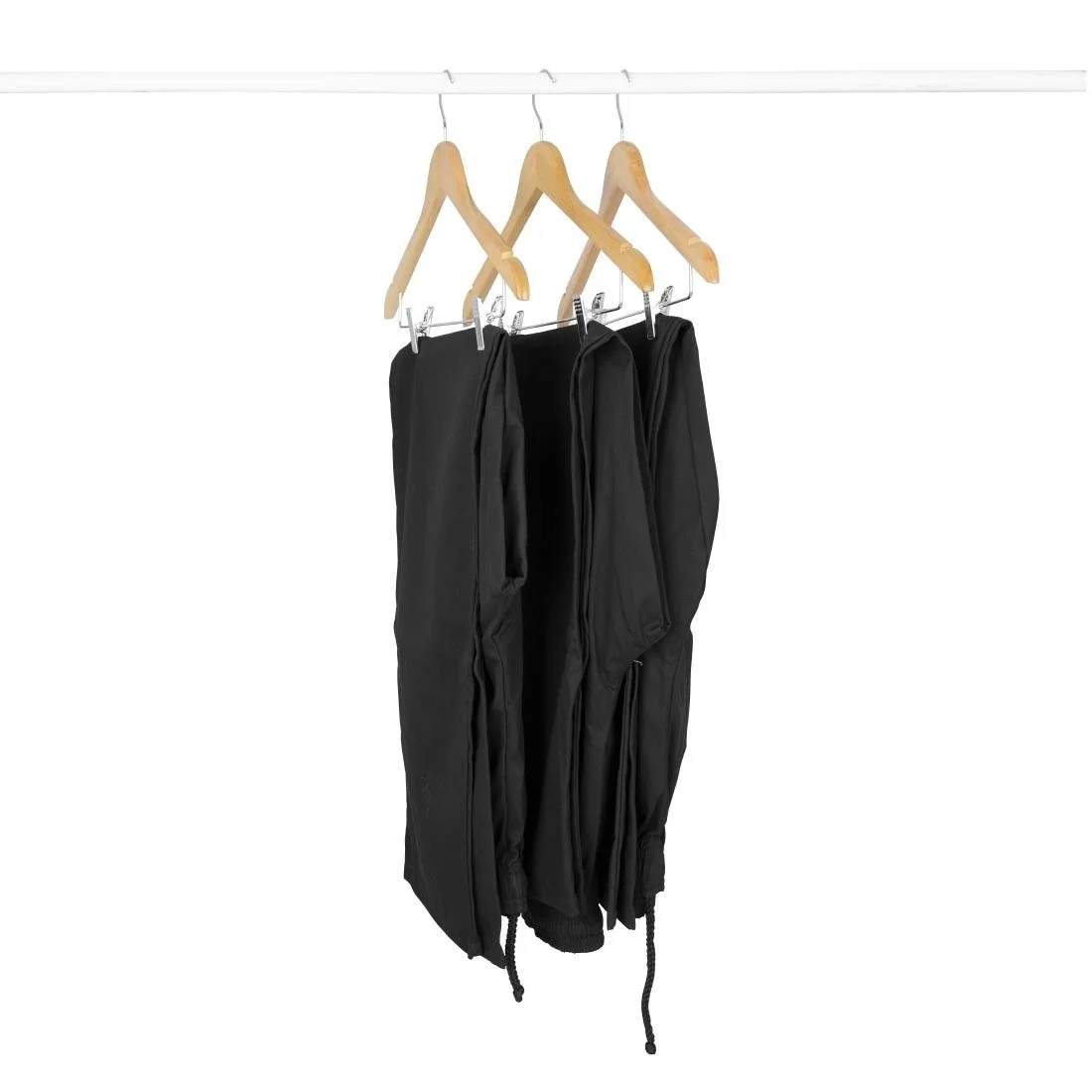 Bolero Wooden Hanger with Anti-Slip Clips (10 Pack) - Image 5