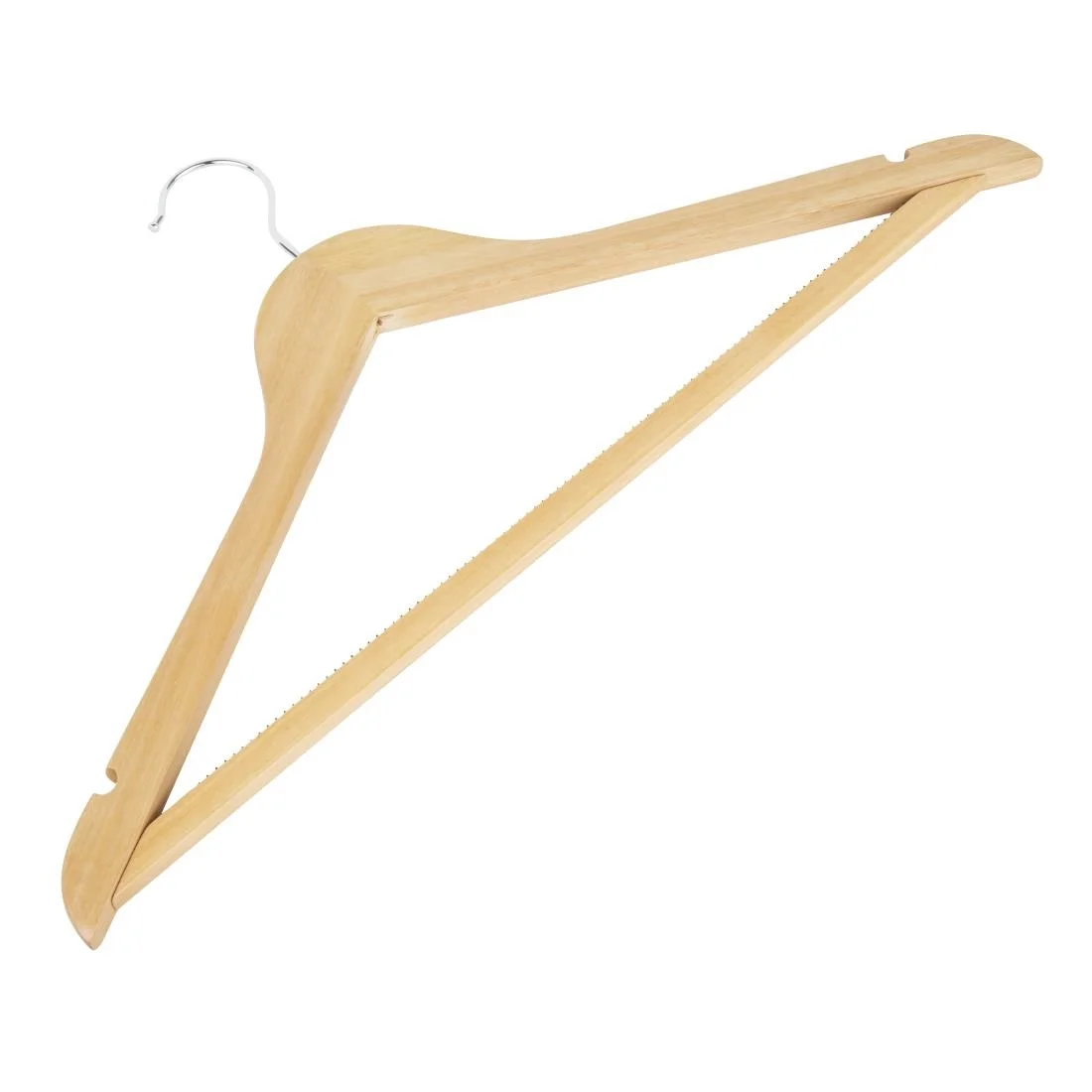 Bolero Natural Wooden Hangers (10 Pack) - Image 2