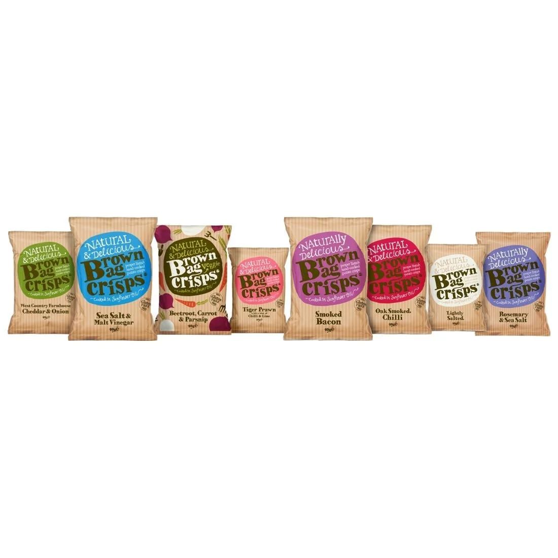 Brown Bag Crisps Rosemary and Sea Salt 40g (20 Pack) - Image 3
