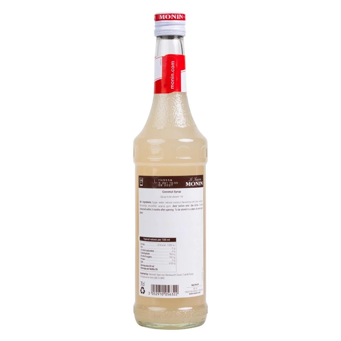 Monin Premium Coconut Syrup 700ml - Image 5