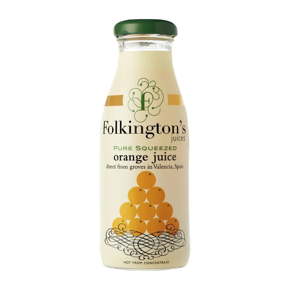 Folkington's Juices Orange Glass Bottle 250ml (12 Pack)