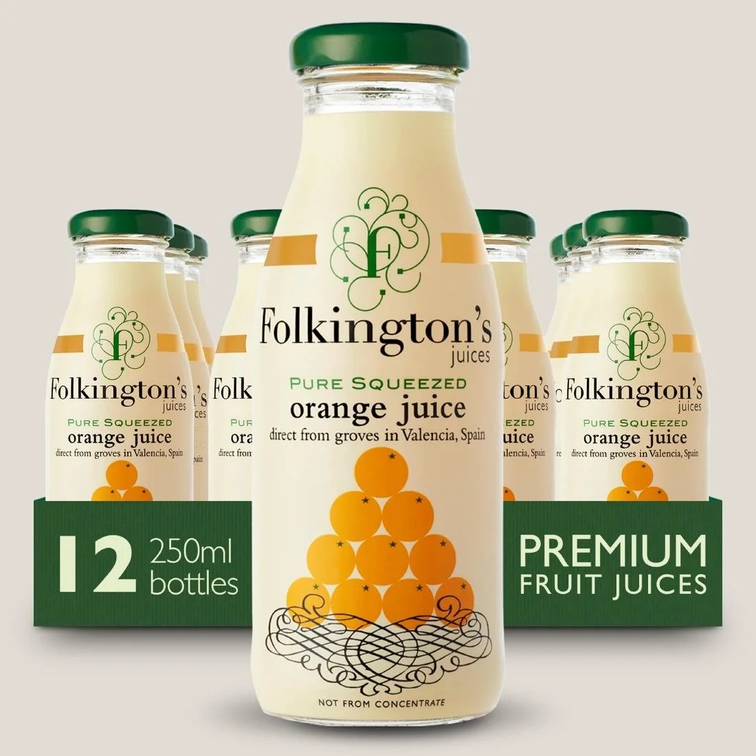Folkington's Juices Orange Glass Bottle 250ml (12 Pack) - Image 5