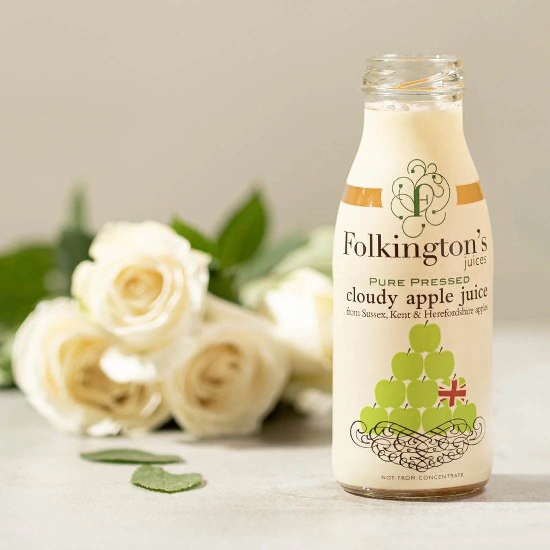 Folkington's Juices Apple Glass Bottle 250ml (12 Pack) - Image 3
