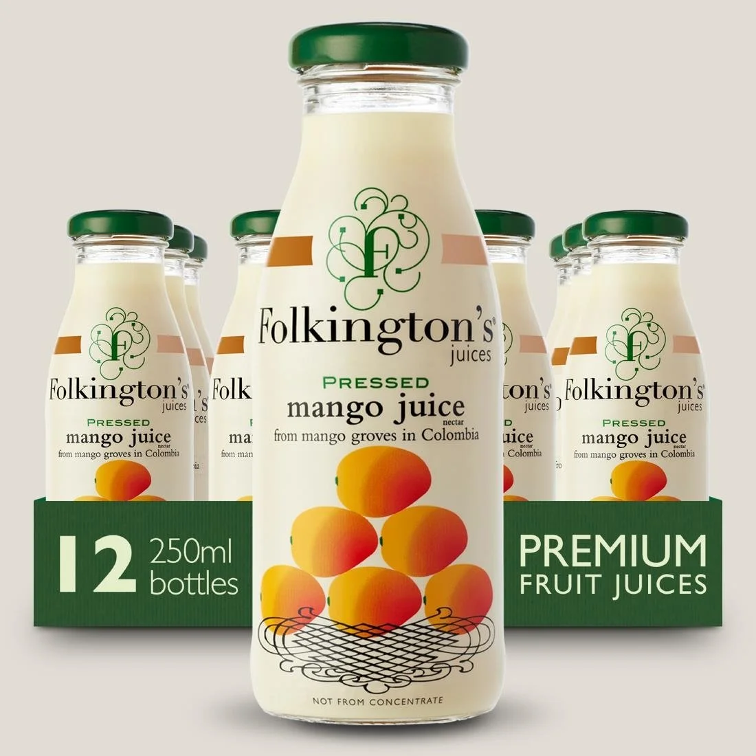 Folkington's Juices Mango Glass Bottle 250ml (12 Pack) - Image 5