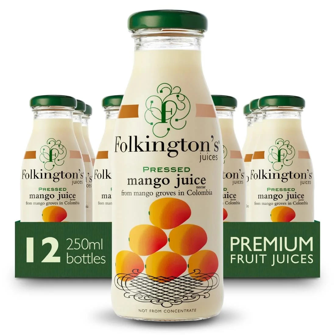 Folkington's Juices Mango Glass Bottle 250ml (12 Pack) - Image 2
