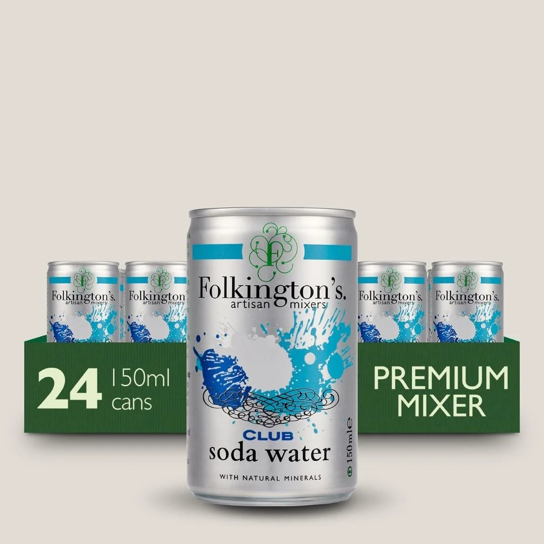 Folkington's Club Soda Can 150ml (24 Pack) - Image 4