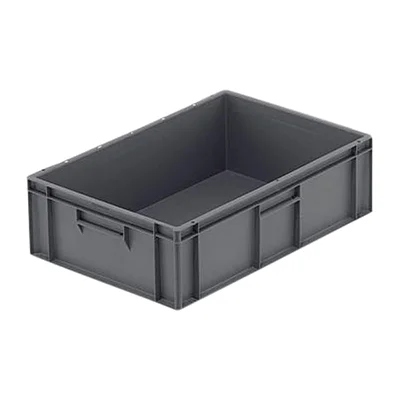 Grey Solid Stacking Container Large 600x400x175mm - Image 2
