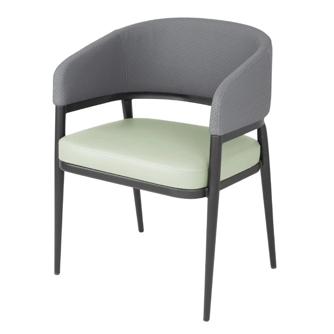 Bolero Meridian Interior Chairs - Pistachio Grey (2 Pack)
