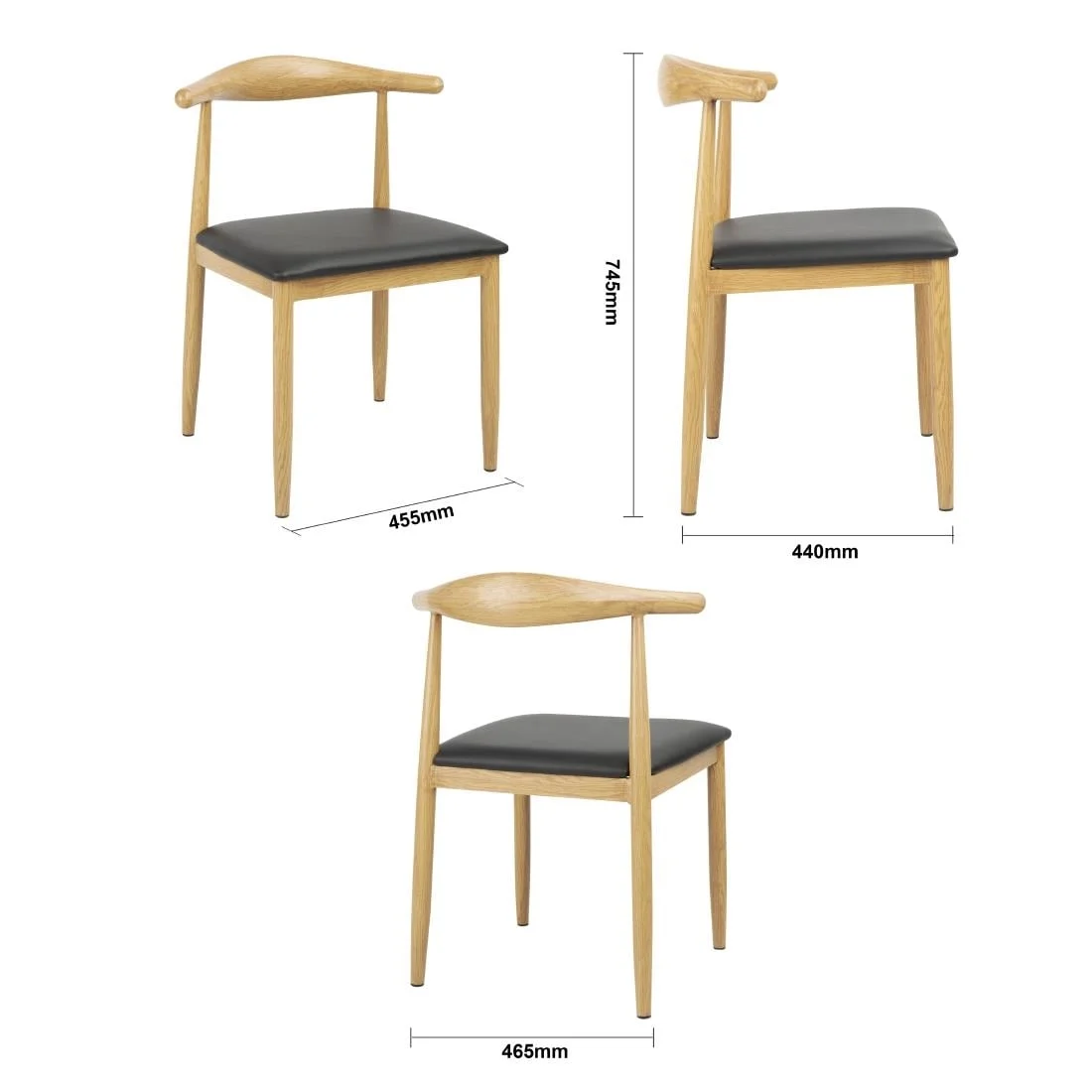 Bolero Camden Padded Interior Chairs (Pack of 2) - Image 7