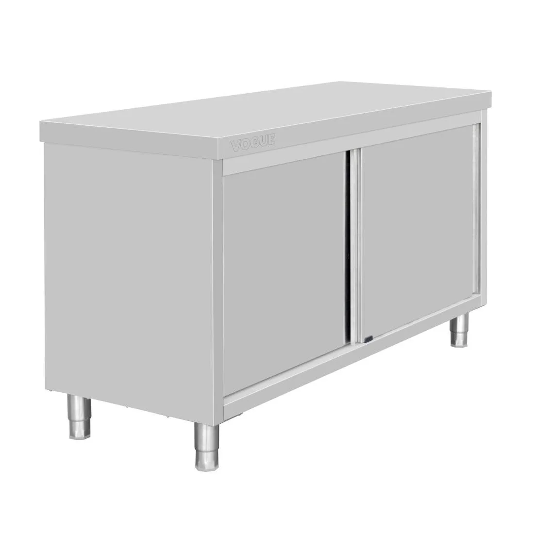 Vogue Standing Floor Cupboard Stainless Steel 900x1500x600mm - Image 2