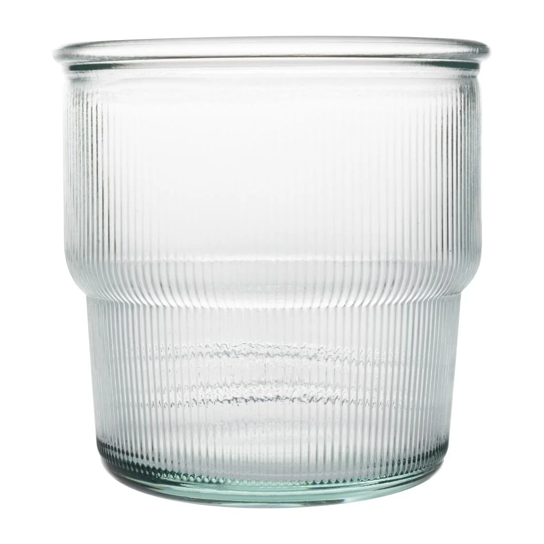 Olympia Recycled Glass Ribbed Stackable Tumblers 300ml (6 pack)