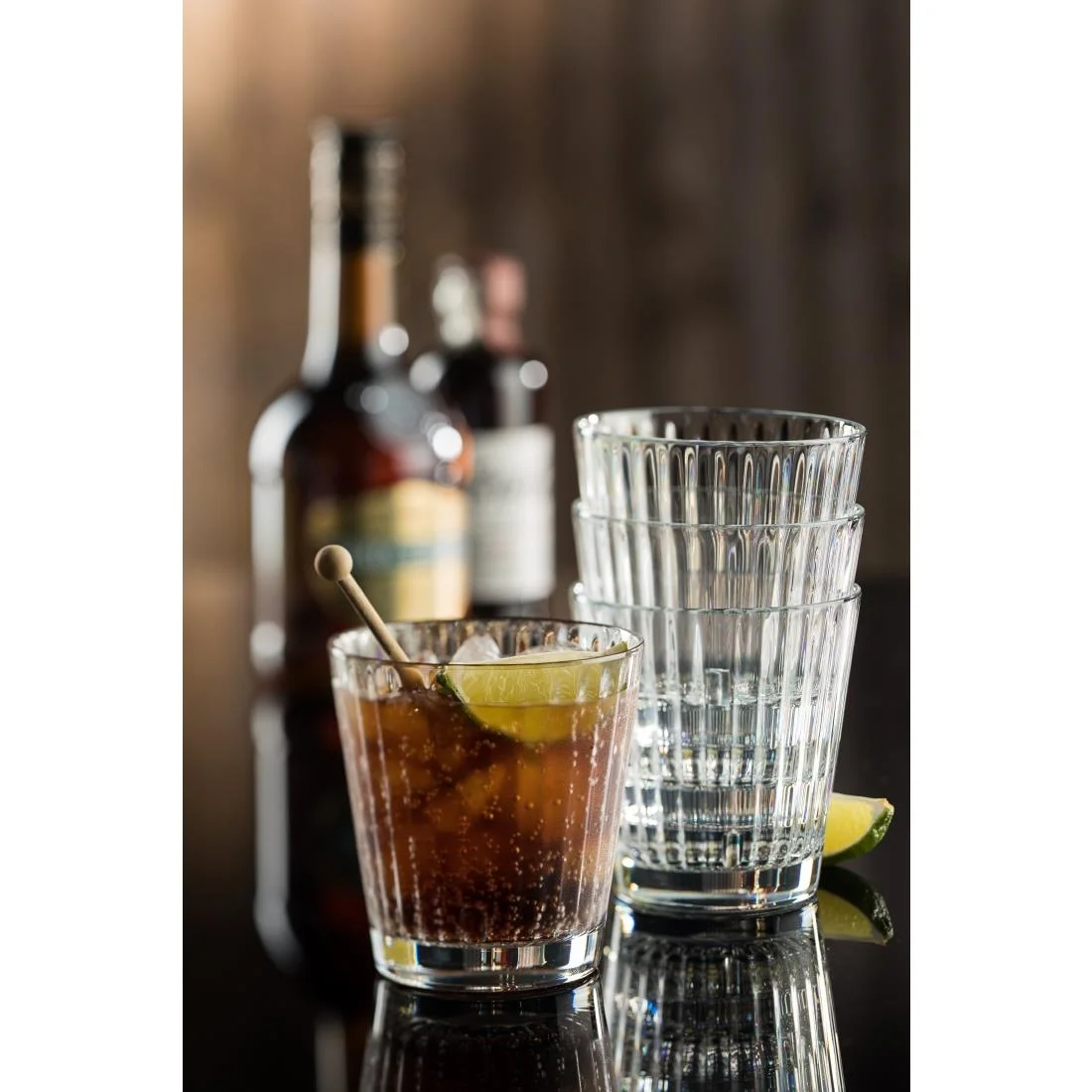 Utopia Lucent Lined Stacking Tumblers 340ml (6 Pack) - Image 2