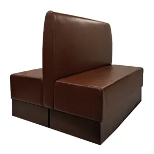 Double Booth in Bison Espresso Vinyl