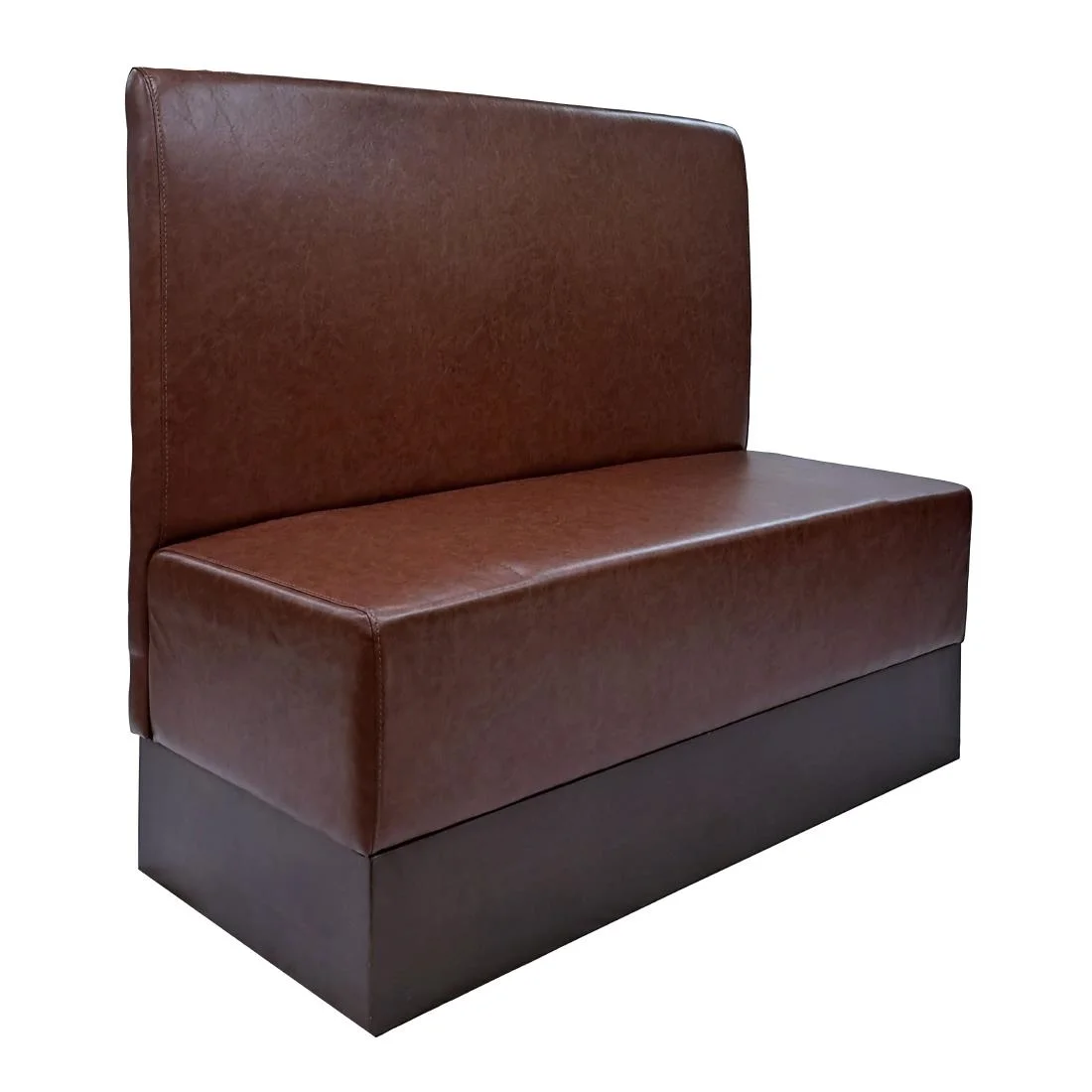 Single Booth in Bison Espresso Vinyl