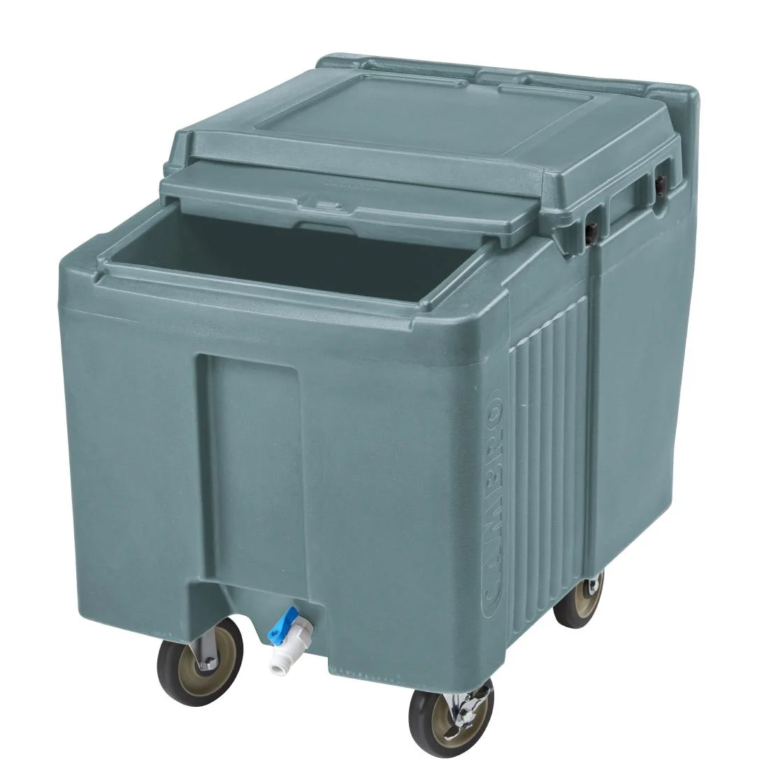 Cambro ICS125L Ice Caddy With Sliding Lid Slate Blue - Image 2
