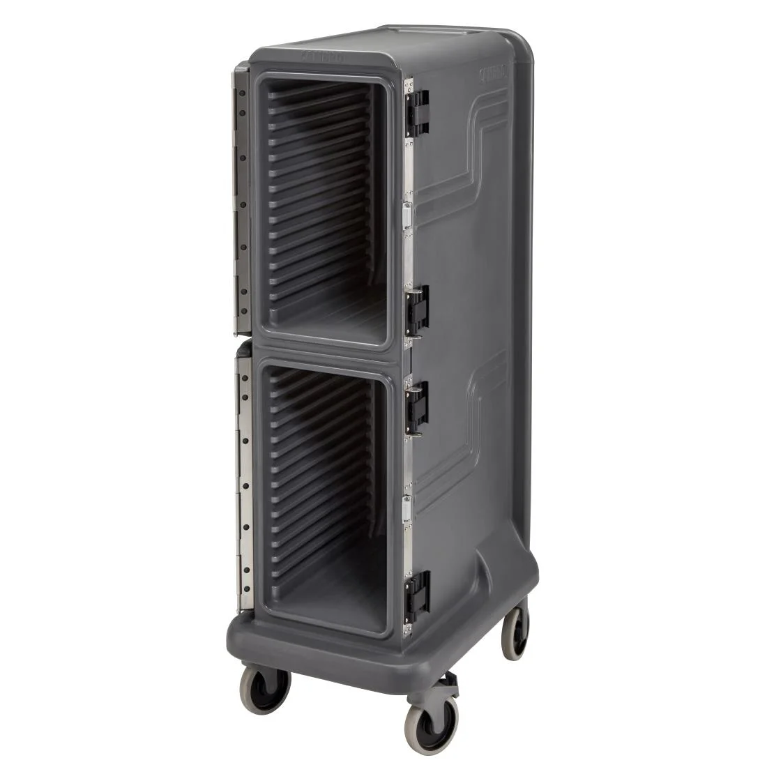 Cambro Ultra Pro Cart Tall Two Door Hot and Cold Food Cart Charcoal Grey - Image 2