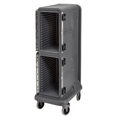 Cambro Ultra Pro Cart Tall Two Door Hot and Cold Food Cart Charcoal Grey - Image 1
