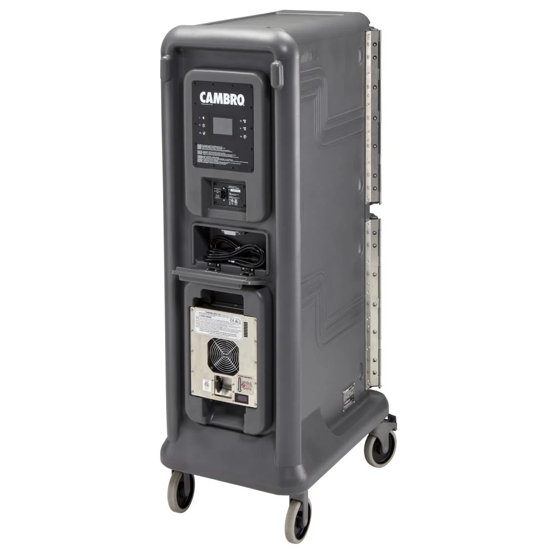 Cambro Ultra Pro Cart Tall Two Door Hot and Cold Food Cart Charcoal Grey - Image 3