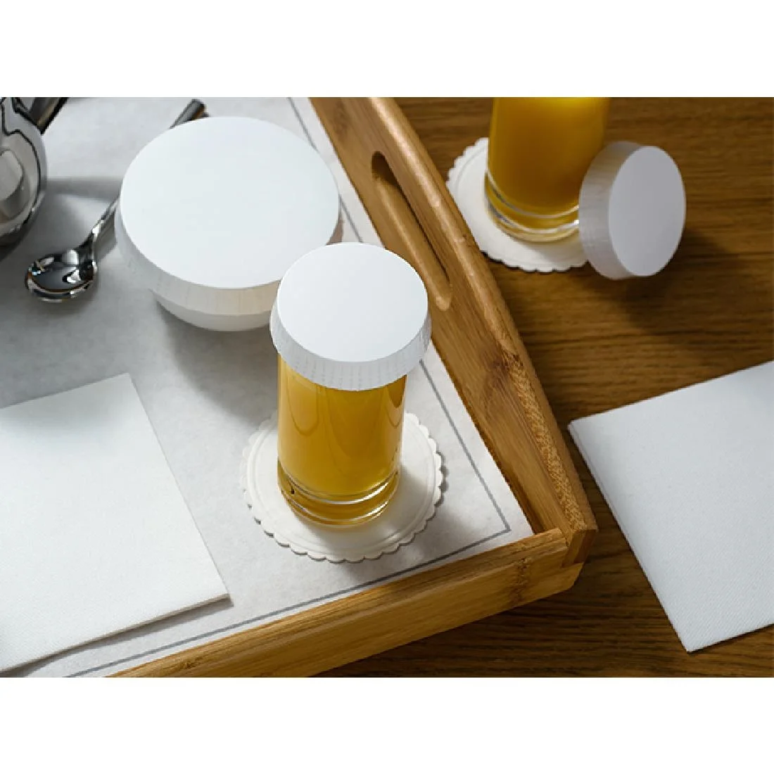 SolutionWare Paper Glass Covers White 60mm (1000 Pack) - Image 3