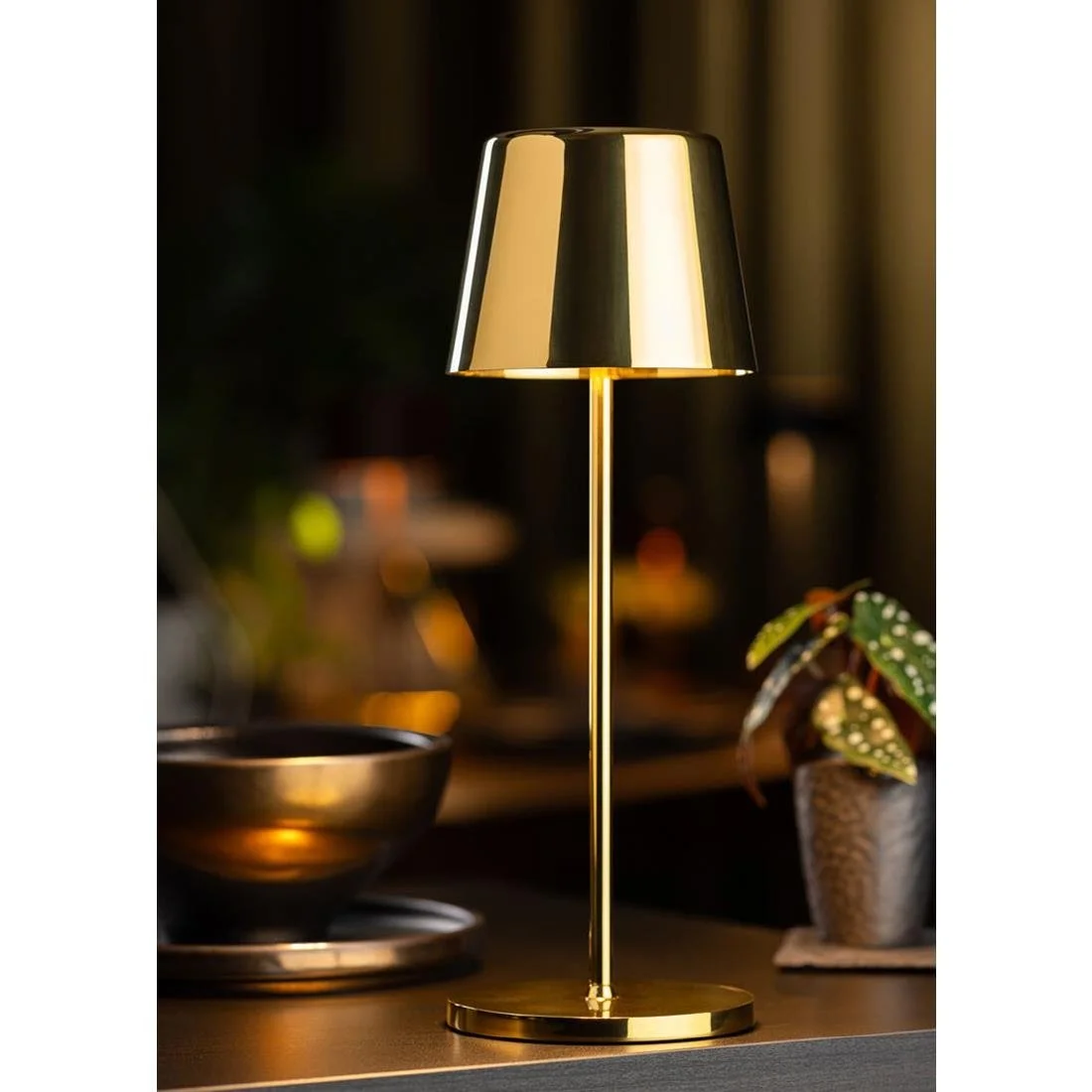 Utopia Bermuda LED Cordless Table Lamp 320mm Gold (6 Pack) - Image 2