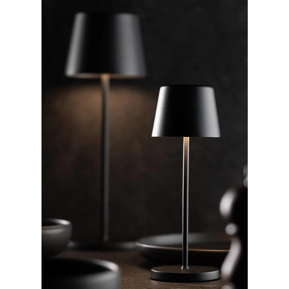 Utopia Bermuda Micro LED Cordless Table Lamp 210mm Black (6 Pack) - Image 6