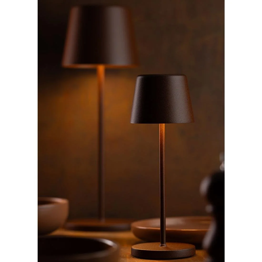Utopia Bermuda Micro LED Cordless Table Lamp 210mm Corten (6 Pack) - Image 2