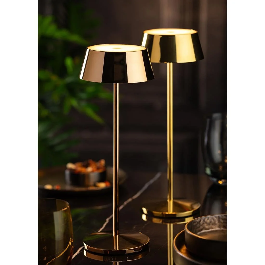 Utopia Martinique LED Cordless Table Lamp 300mm Gold (6 Pack) - Image 2