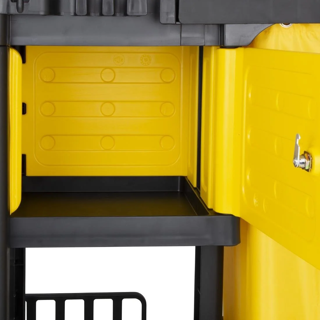 Jantex Cleaning Trolley Black with Lockable Cabinet - Image 5