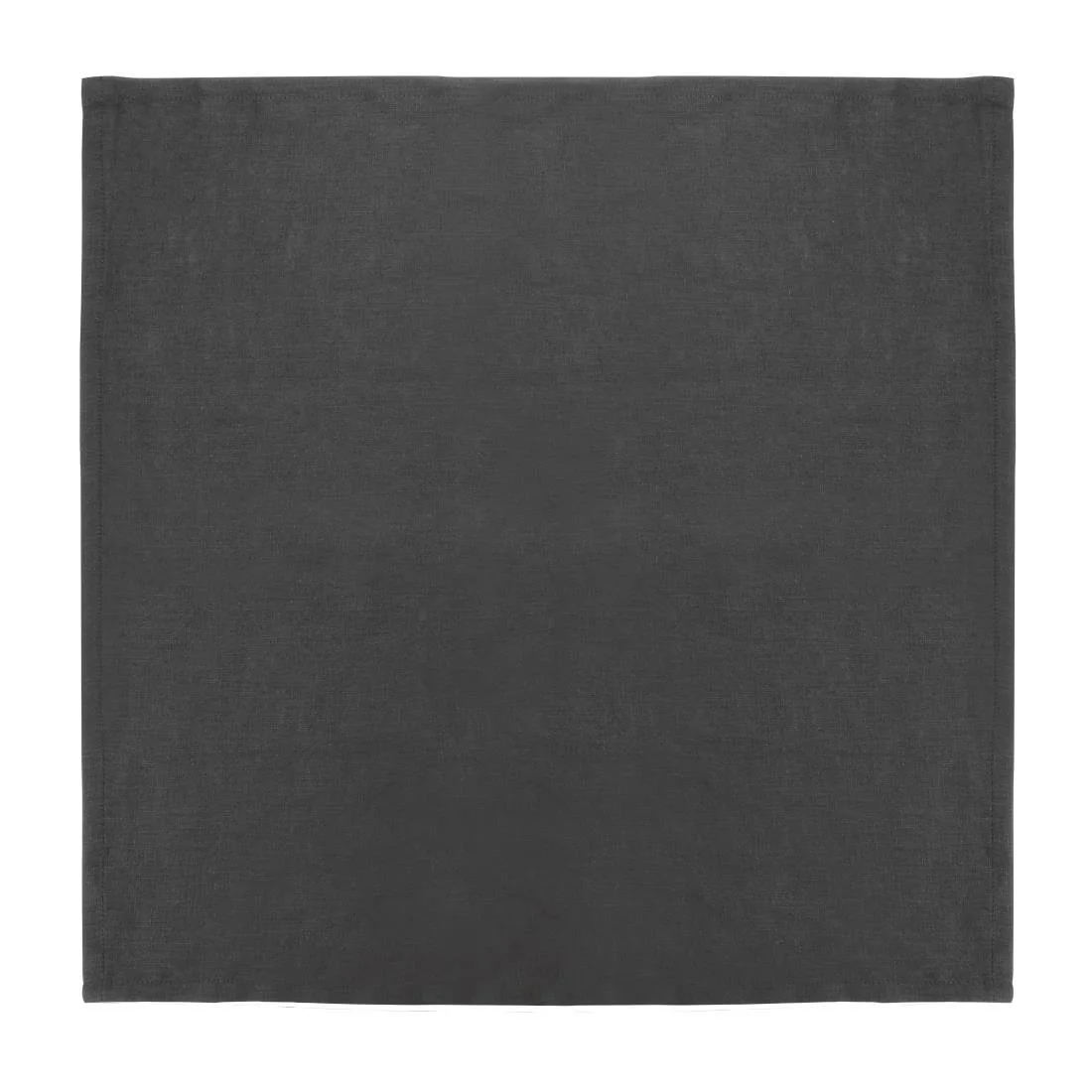 Olympia Linen Table Napkin Black 400x400mm (12 Pack) - Image 1