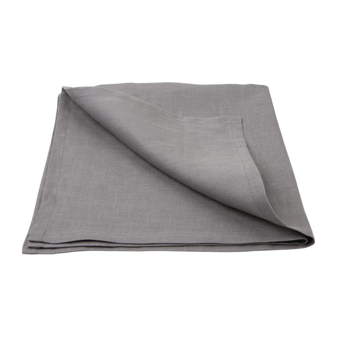 Olympia Linen Table Napkin Grey 400x400mm (12 Pack) - Image 2