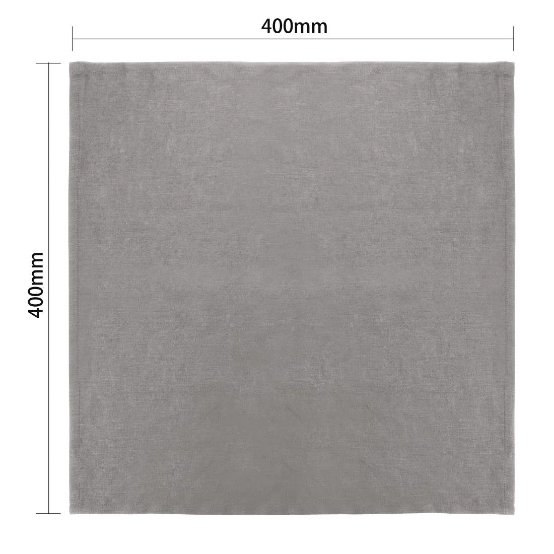 Olympia Linen Table Napkin Grey 400x400mm (12 Pack) - Image 5