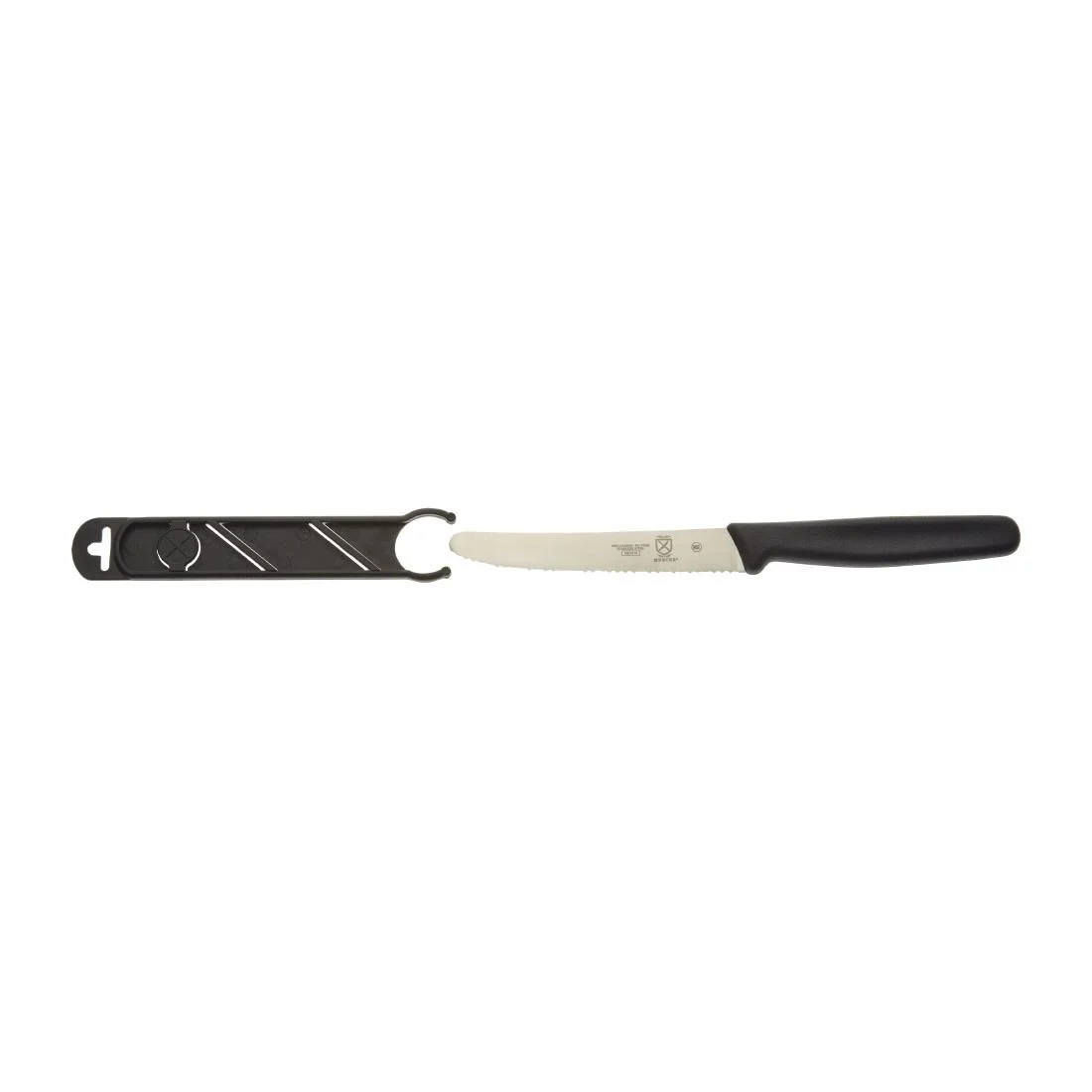 Mercer Culinary Rounded Tip Utility Knife Black 10.9cm - Image 2
