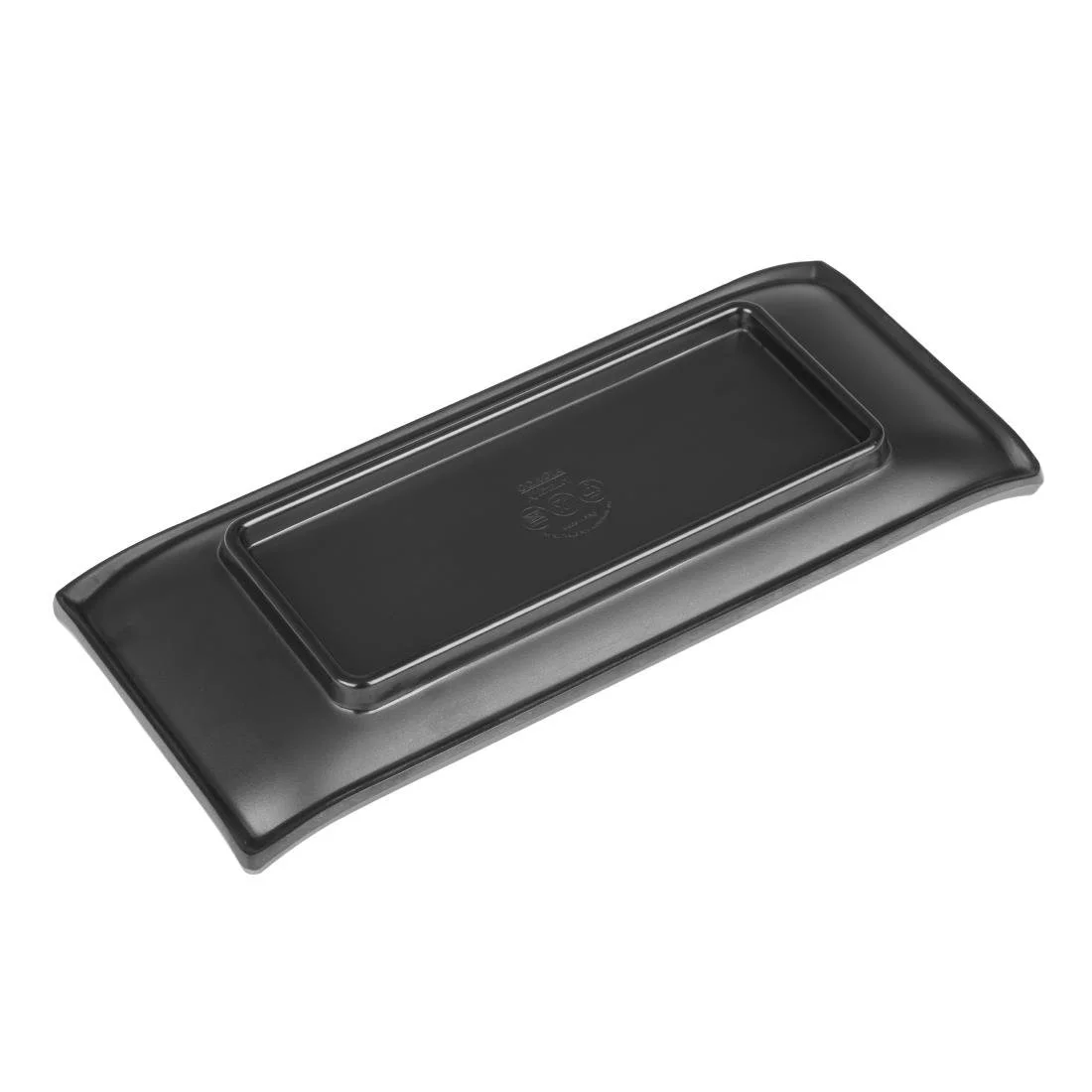 Olympia Kristallon Fusion Melamine Rectangular Plates Large 263mm (4 Pack) - Image 3