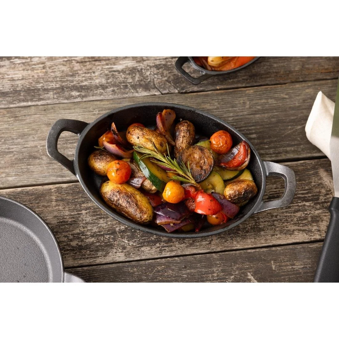 Olympia Cast Iron Oval Eared Dish 220x150mm - Image 8