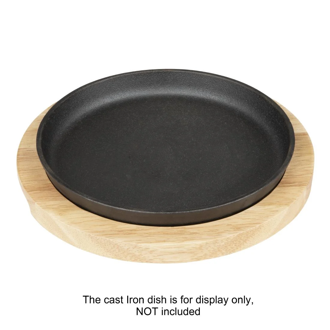Olympia Cast Iron Round Dish Hevea Board 254mm - Image 5