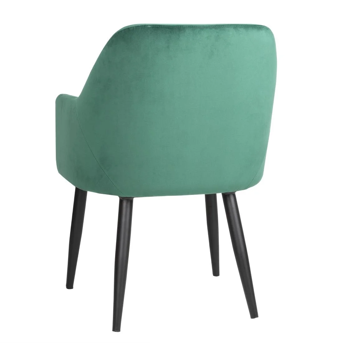Bolero Lia Velvet Effect Chairs Dark Green (Set of 2) - Image 3