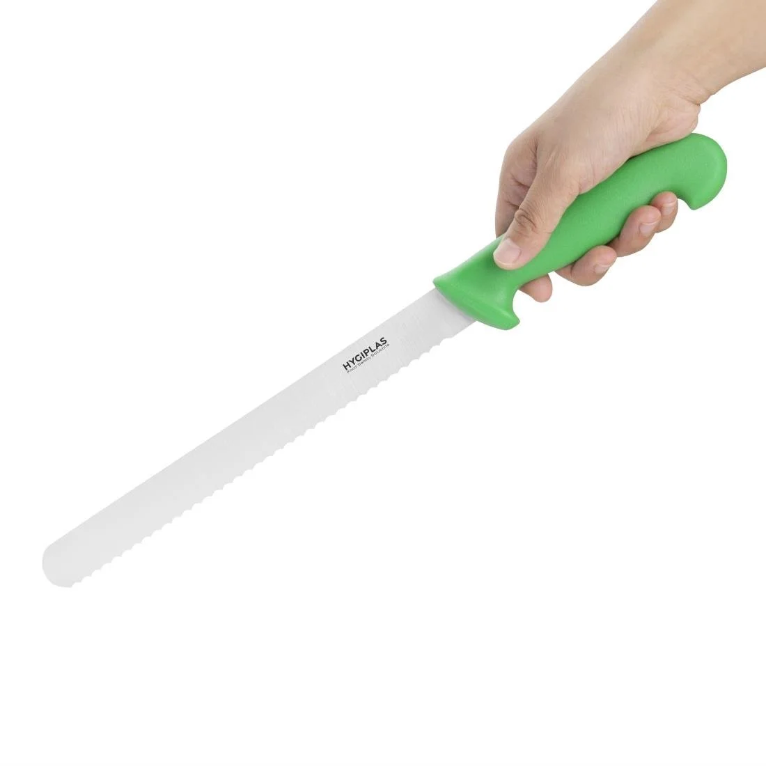 Hygiplas Serrated Slicer Green 24.8cm - Image 2