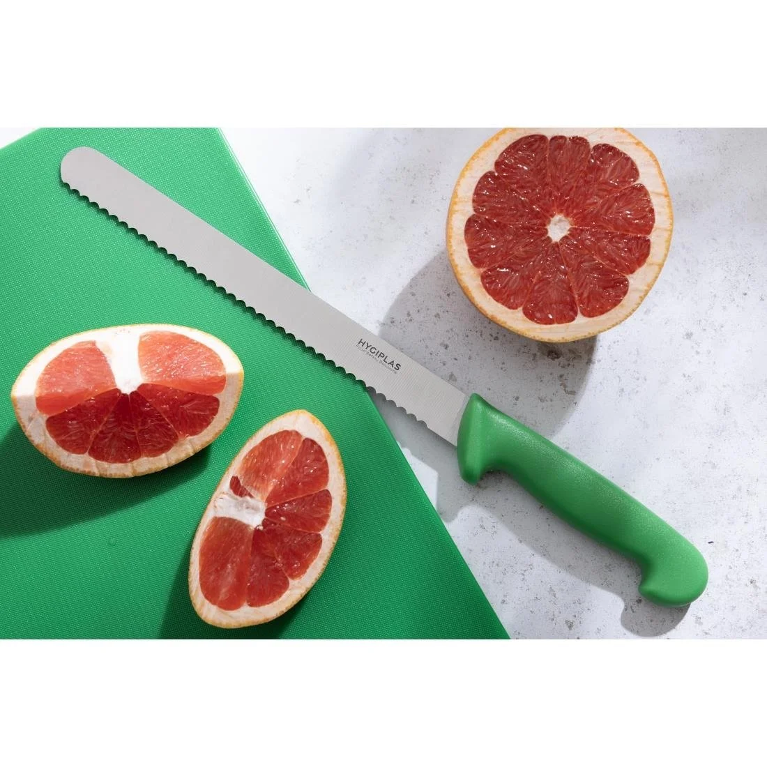 Hygiplas Serrated Slicer Green 24.8cm - Image 6