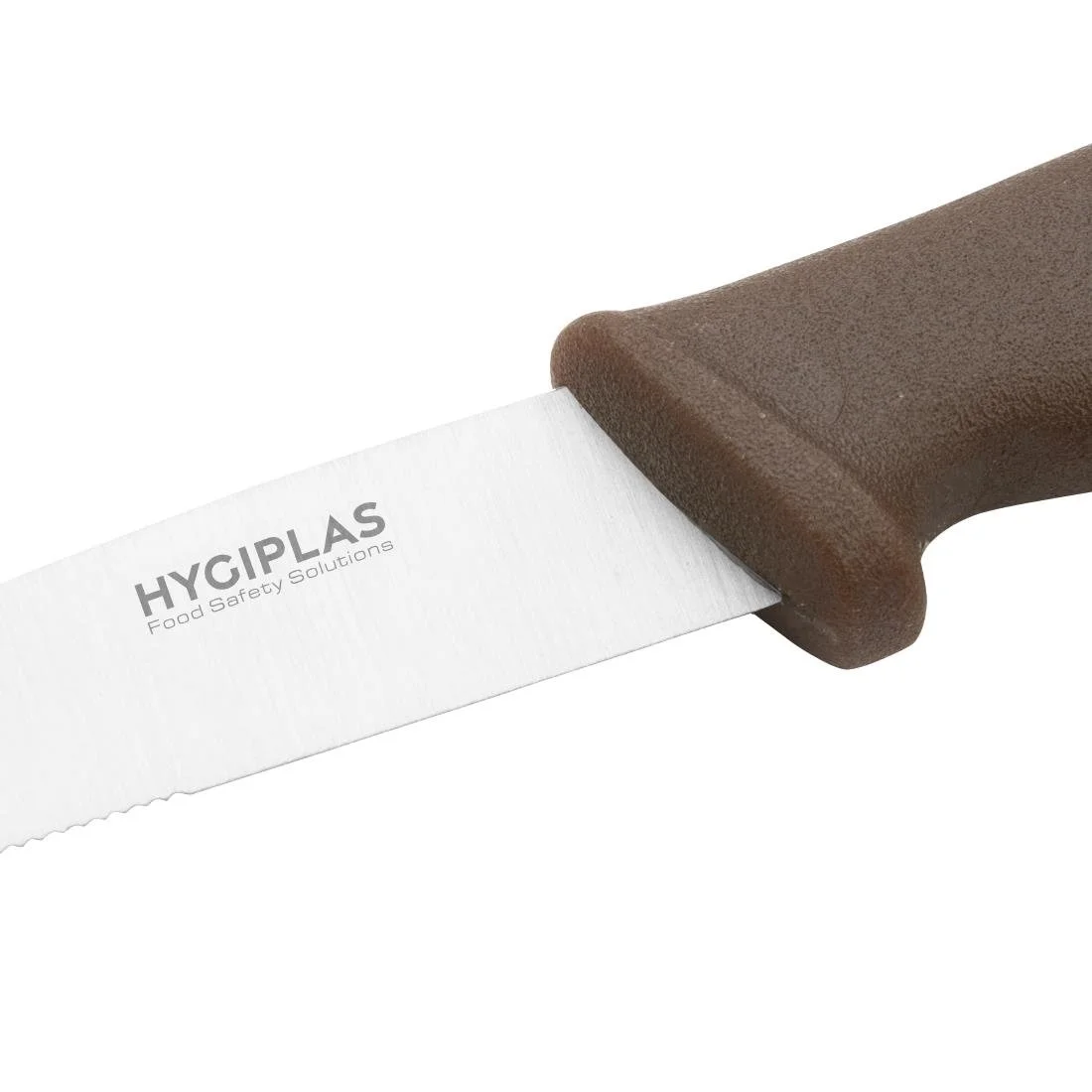 Hygiplas Vegetable Knife Serrated Brown 10.5cm - Image 4
