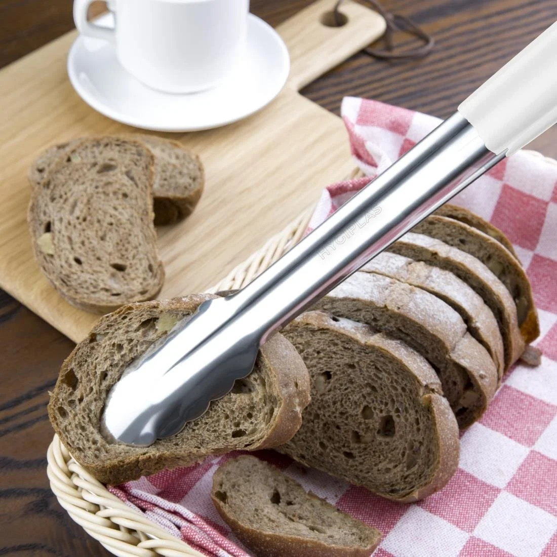 Hygiplas Colour Coded White Serving Tong 405mm - Image 4