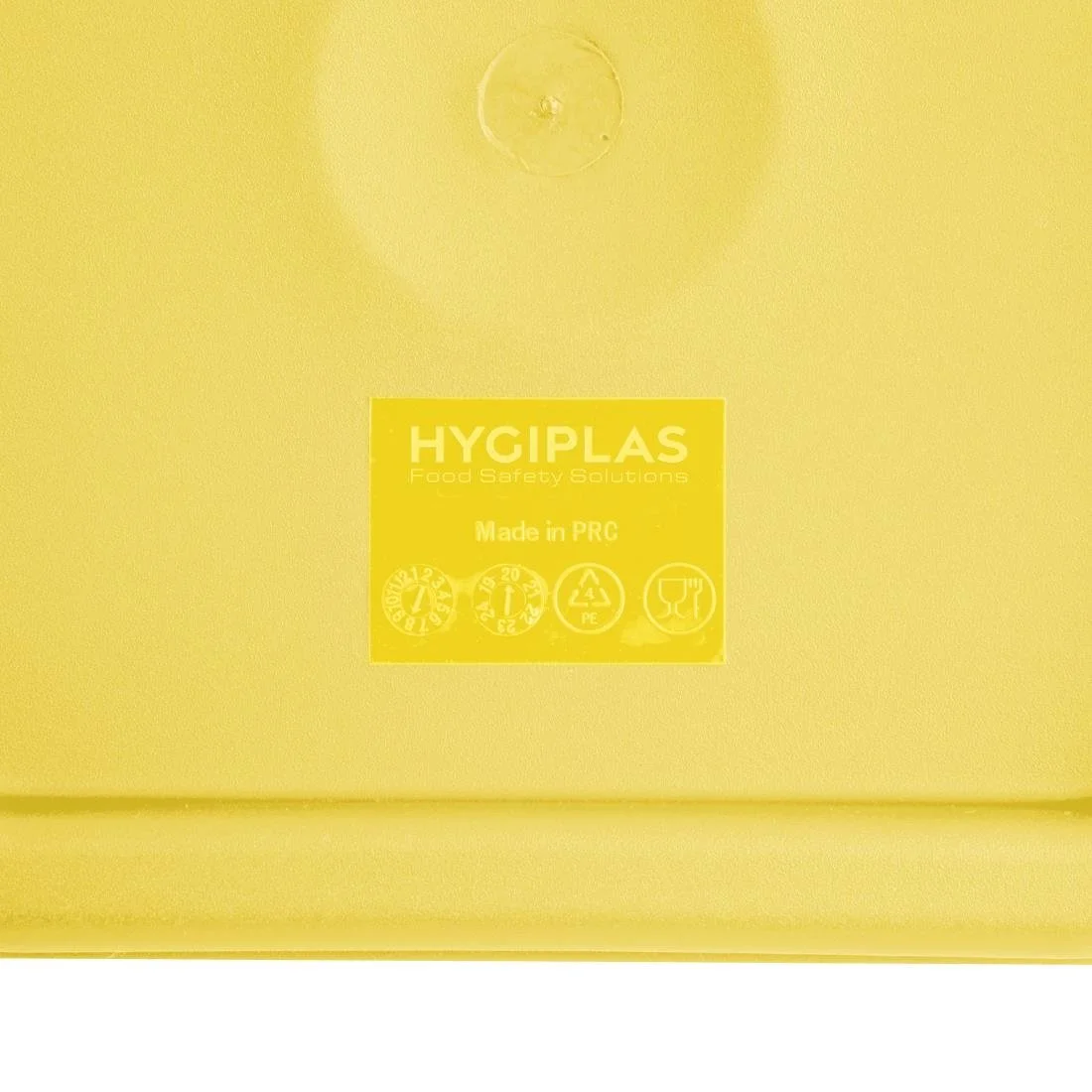 Hygiplas Polycarbonate Square Food Storage Container Lid Yellow - Image 3