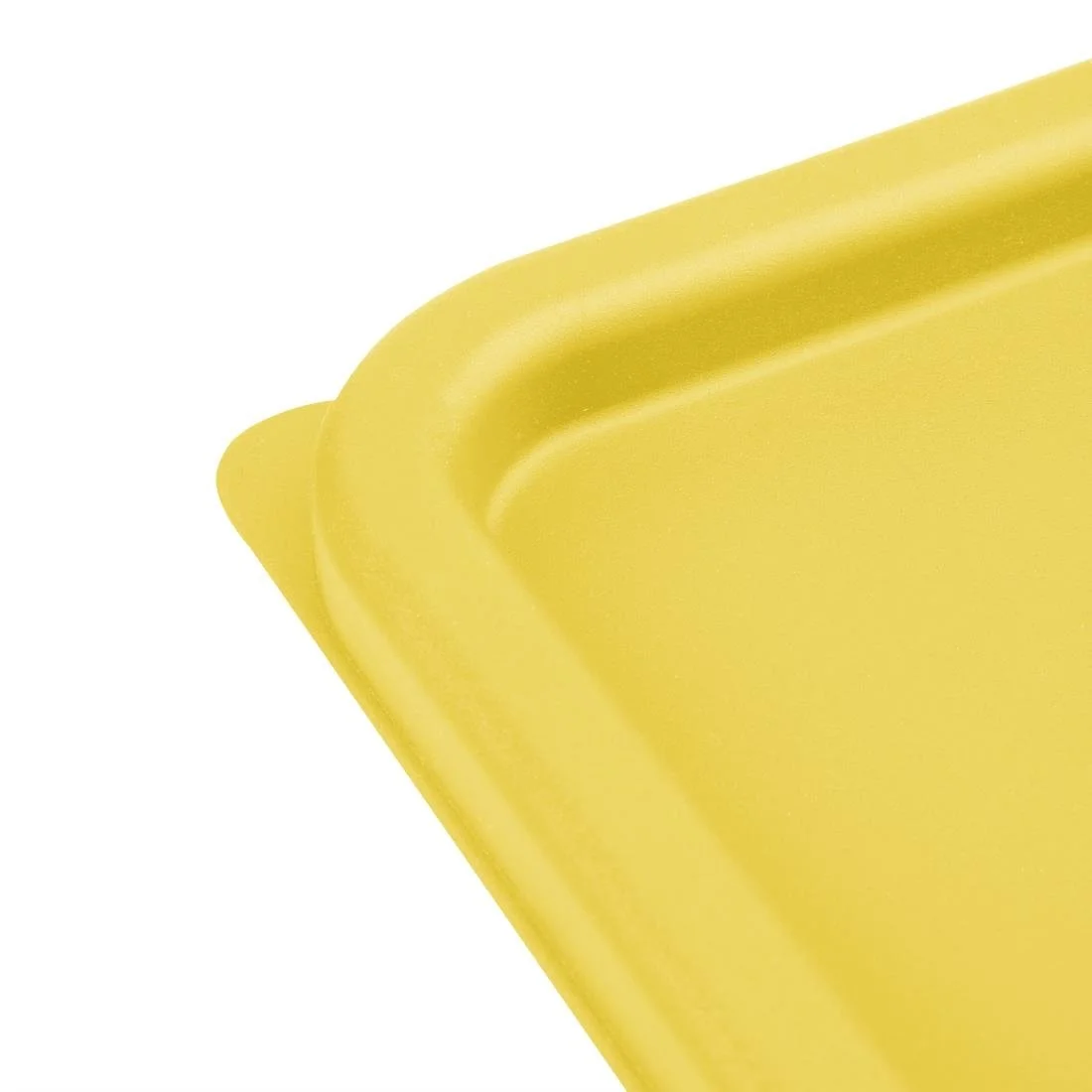 Hygiplas Polycarbonate Square Food Storage Container Lid Yellow - Image 4